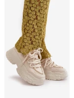 Dámské tenisky na masivní podešvi světle béžové Nevela