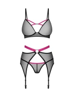 Dámský sexy set Novenes 3-Pcs Set černý - Obsessive