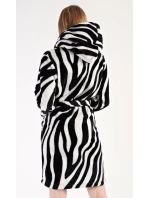 Dámský župan krátký s kapucí Zebra