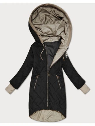 Černá dámská bunda s asymetrickou spodní částí S'West (B8555-1) Černá dámská bunda s asymetrickou spodní částí S'West (B8555-1)