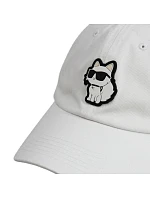 Kšiltovka Karl Lagerfeld Paris Choupette Strapback, bílá – L5WH7944 wht Kšiltovka Karl Lagerfeld Paris Choupette Strapback, bílá – L5WH7944 wht