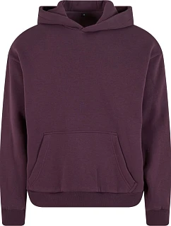 Build your Brand BY 284 Mikina s kapucí z těžké bavlny "Fluffy" 56.0284 plum purple