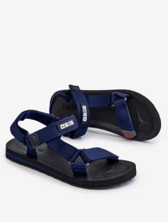 Pánské sandály na suchý zip Big Star DD174718 Námořnická modrá