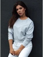 CASUALVIBE dámská klasická mikina světle šedá FashionStreet BY1300