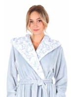 Dámský župan Flora s kapucí 3956 jednobarevný ledově modrá - Vestis Dámský župan Flora s kapucí 3956 jednobarevný ledově modrá - Vestis