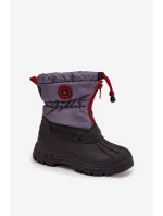 Dětské sněhule na zip Big Star SS374031 Šedo-černé