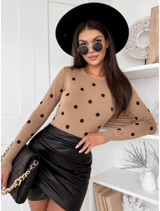 Dámský svetr ATHENA camel FashionStreet MY2053