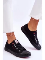 Klasické dámské tenisky Cross Jeans LL2R4051 Černe