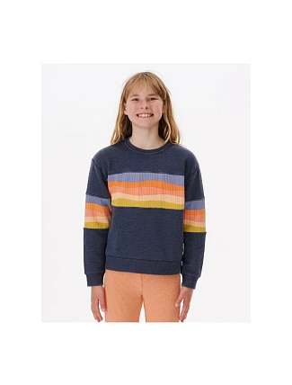 Dívčí mikina RIP CURL Melting Waves Crew -Dívčí tmavě modrá Dívčí mikina RIP CURL Melting Waves Crew -Dívčí tmavě modrá