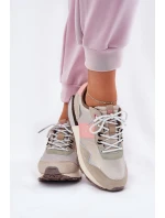 Dámské Semišové Tenisky Big Star RR274243 HI-POLY SYSTEM Šedo-Růžové