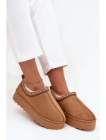 Nízké dámské sněhule s výšivkou na platformě Camel Taliah Nízké dámské sněhule s výšivkou na platformě Camel Taliah