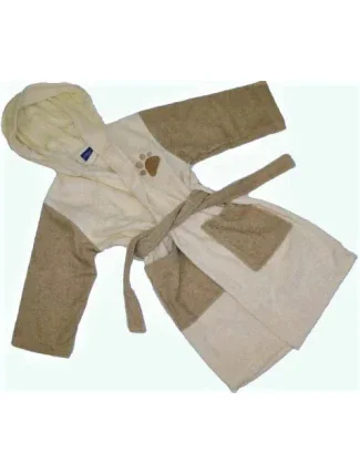 AKCE - Dětský župan s tlapkou 2748 béžový - Veratex AKCE - Dětský župan s tlapkou 2748 béžový - Veratex