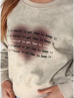 Dámská oversize mikina se srdcem DESSER béžová FashionStreet BY1465