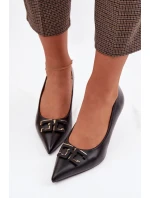 Lodičky s ozdobou Eko kůže Černé Fivara