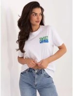 Tričko D12022AH02645W bílé a žluté Tričko D12022AH02645W bílé a žluté