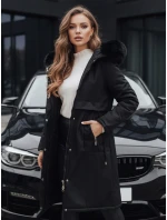 Dámská zimní bunda parka s kožešinou černá FashionStreet TY5113