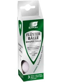 SUNFLEX Whisper 3 pingpongové míčky bílé