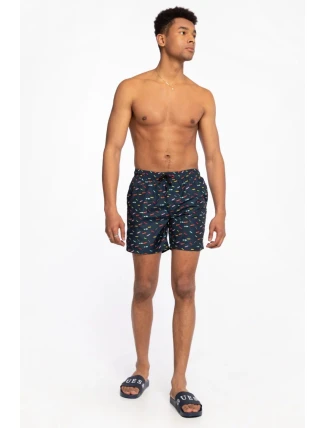 Pánské plavky F1GT03WO05Y U173 tmavě modré - Guess Pánské plavky F1GT03WO05Y U173 tmavě modré - Guess