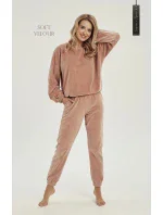 Dámská tepláková souprava Belle 3023 01 Hnědo béžová - Taro Dámská tepláková souprava Belle 3023 01 Hnědo béžová - Taro