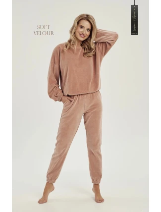 Dámská tepláková souprava Belle 3023 01 Hnědo béžová - Taro Dámská tepláková souprava Belle 3023 01 Hnědo béžová - Taro