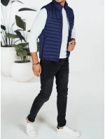 Pánská prošívaná tmavě modrá vesta FashionStreet TX5082