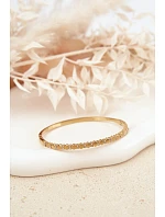 Dámský náramek s malými cyrkoniemi z nerezové oceli zlatý Dámský náramek s malými cyrkoniemi z nerezové oceli zlatý