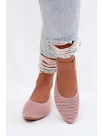 Síťované Textilní Baleríny Dámské Růžové Sarina
