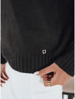 Dámský svetr s polovičním rolákem černý FashionStreet MY2533