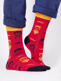 Yoclub Bavlněné ponožky Vzory Barvy SKA-0054F-H400 Maroon