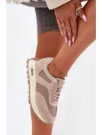 Dámské semišové tenisky na platformě Big Star HI-POLY SYSTEM – béžové