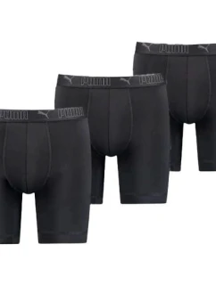 Pánské boxerky Puma Long 3-Pack černé pohodlné