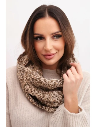 Komin dámský vlněný měkký zimní KN25 tmavě béžový