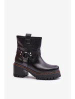 Dámské Kožené Boty Na Zip 3435 Lewski Černé