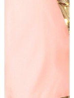 Trapézové šaty s rozšířenými rukávy Numoco NEVA - růžové