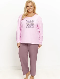 Pyžamo Taro 3657 Solene, dlouhé rukávy, velikosti 2XL–4XL, Z26