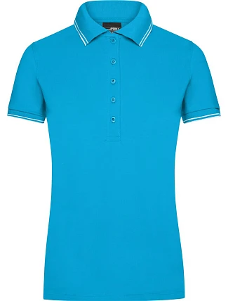 Daiber JN 985 Dámské piqué polo 02.0985 turquoise/white Daiber JN 985 Dámské piqué polo 02.0985 turquoise/white