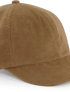Beechfield B 682 6 panelová kšiltovka "Heritage Cord Cap" 53.0682 camel