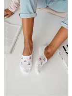 Dámské Ponožky Microstopky Bavlněné Malé Višně Bílé Dámské Ponožky Microstopky Bavlněné Malé Višně Bílé