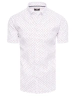 Pánská bílá košile s krátkým rukávem FashionStreet KX1025