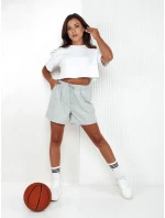 Dámské teplákové šortky PELLA light grey FashionStreet SY0416