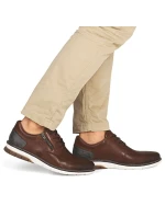 Pánské pohodlné hnědé kožené polobotky Rieker 14412-24