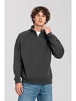 Fruit of the Loom Iconic Premium Zip Neck Sweat Těžká mikina s 1/4 zipem 16.2288 light graphite Fruit of the Loom Iconic Premium Zip Neck Sweat Těžká mikina s 1/4 zipem 16.2288 light graphite