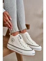 Zateplené Dámské Tenisky Na Platformě Eko Kůže Big Star OO274061 Bílé