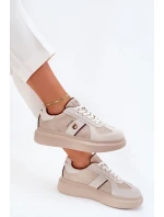 Dámské Kožené Tenisky Na Platformě Daniel Lopez Just Dare SS2D4003 Béžové