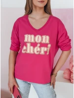 Dámská halenka s potiskem CHERINO fuchsiová FashionStreet RY2829
