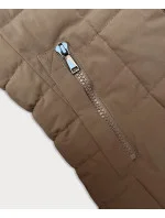 Béžová prošívaná dámská zimní bunda J Style (16M9119-62)