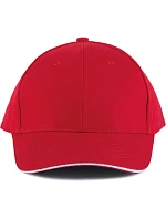K-up KP 011 6 Panelová sandwich kšiltovka "Orlando" 20.0011 red/white K-up KP 011 6 Panelová sandwich kšiltovka "Orlando" 20.0011 red/white