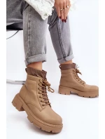 Dámské kozačky s ponožkou v hnědé barvě Rivella