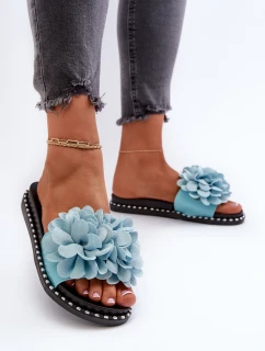 Dámské sandály s květinovými ozdobami Černé Cellanen