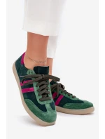 Zazoo N1068 Semišové Nízké Dámské Tenisky Tmavě Zelené Zazoo N1068 Semišové Nízké Dámské Tenisky Tmavě Zelené